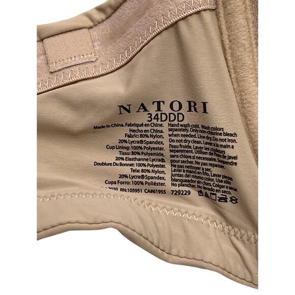 Natori Plunge Strapless Convertible Bra Size 34DDD Style 729229 Color Cafe - Picture 4 of 6